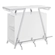 Steve Silver Zena Engineered Wood Bar Table w/LED lights in White