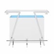 Steve Silver Zena Engineered Wood Bar Table w/LED lights in White