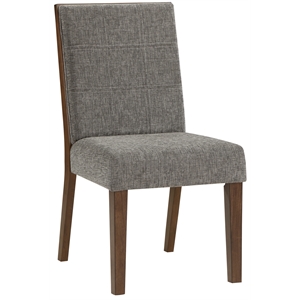 Steve Silver Quinn Polyester Upholstered Chair in Brown (Set of 2)