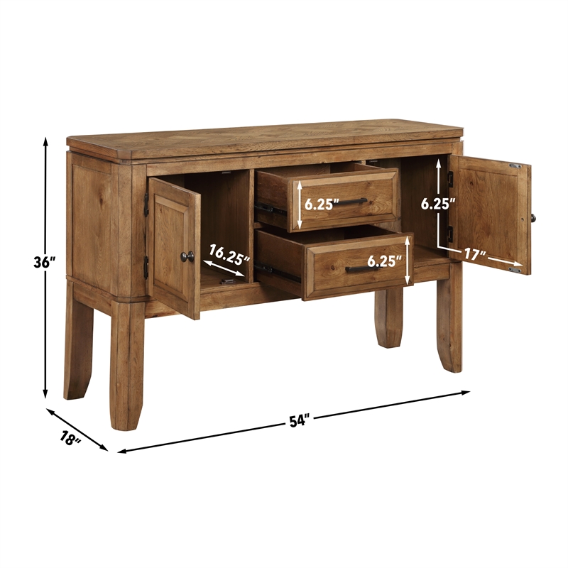 Steve Silver Ally Engineered Wood Buffet/Server in Brown