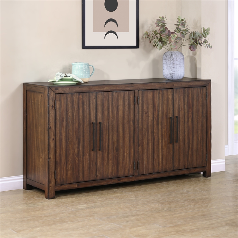 Steve Silver Auburn Engineered Wood Buffet/Server in Dark Brown