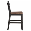 Steve Silver Bermuda Rubberwood/Iron Counter Chair in Black (Set of 2)