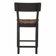 Steve Silver Bermuda Rubberwood/Iron Counter Chair in Black (Set of 2)