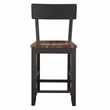 Steve Silver Bermuda Rubberwood/Iron Counter Chair in Black (Set of 2)