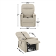 Steve Silver Rhodes Polyester Upholstered Single Motor Lift in Tan