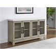 Steve Silver Carena Marble Top Sideboard w/Touch Lighting in Brown