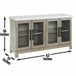Steve Silver Carena Marble Top Sideboard w/Touch Lighting in Brown