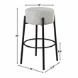 Steve Silver Cole Polyester Upholstered Counter Stool in Black