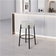 Steve Silver Cole Polyester Upholstered Counter Stool in Black