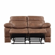 Steve Silver Rudger Polyurethane Upholstered Manual Loveseat in Brown