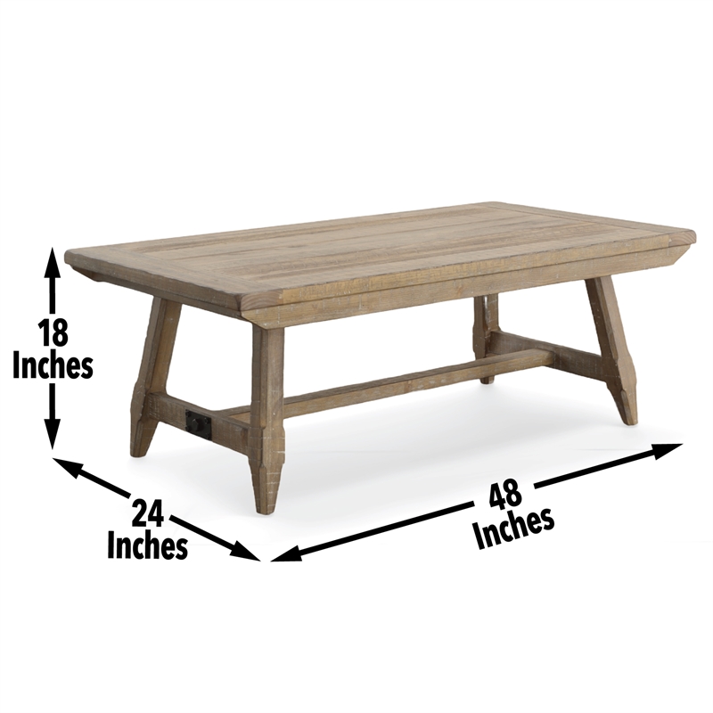 Steve Silver Riverdale Engineered Wood Coffee Table in Brown