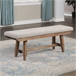 Steve Silver Riverdale Engineered Wood and Iron Bench in Brown