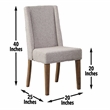 Steve Silver Riverdale Polyester Upholstered Chair in Brown (Set of 2)