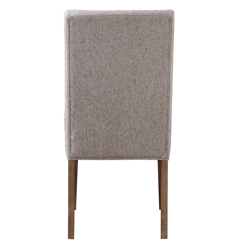 Steve Silver Riverdale Polyester Upholstered Chair in Brown (Set of 2)