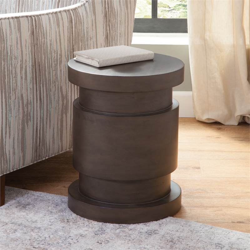 Steve Silver Duke Engineered Wood End Table in Brown