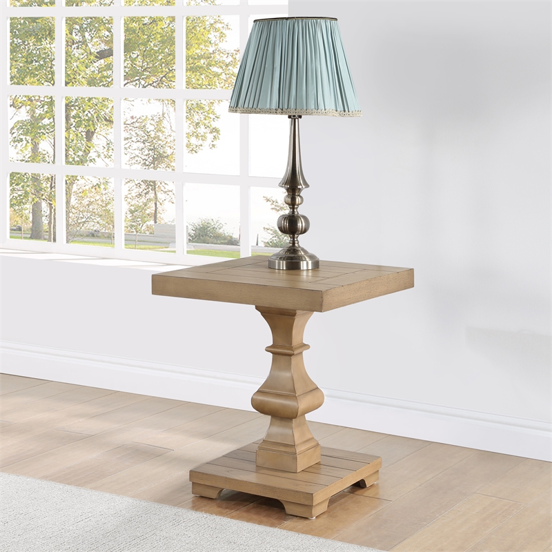 Steve Silver Dory Square Engineered Wood End Table in Brown