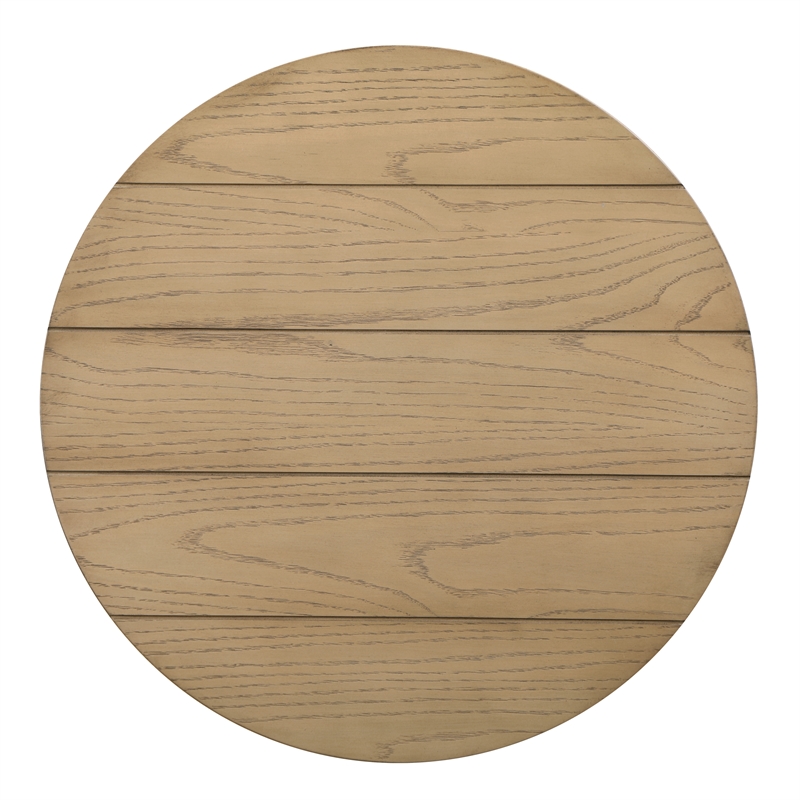Steve Silver Dory Round Engineered Wood End Table in Sand