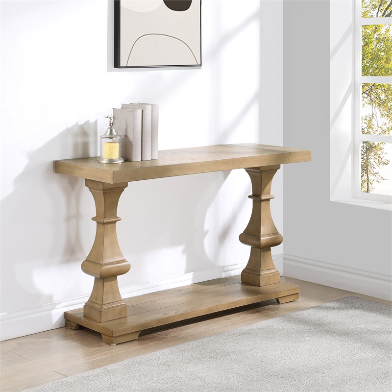 Steve Silver Dory Engineered Wood Console Table in Sand