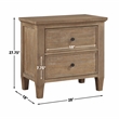 Steve Silver Riverdale Engineered Wood 2-Drawers Bedroom Nightstand in Brown