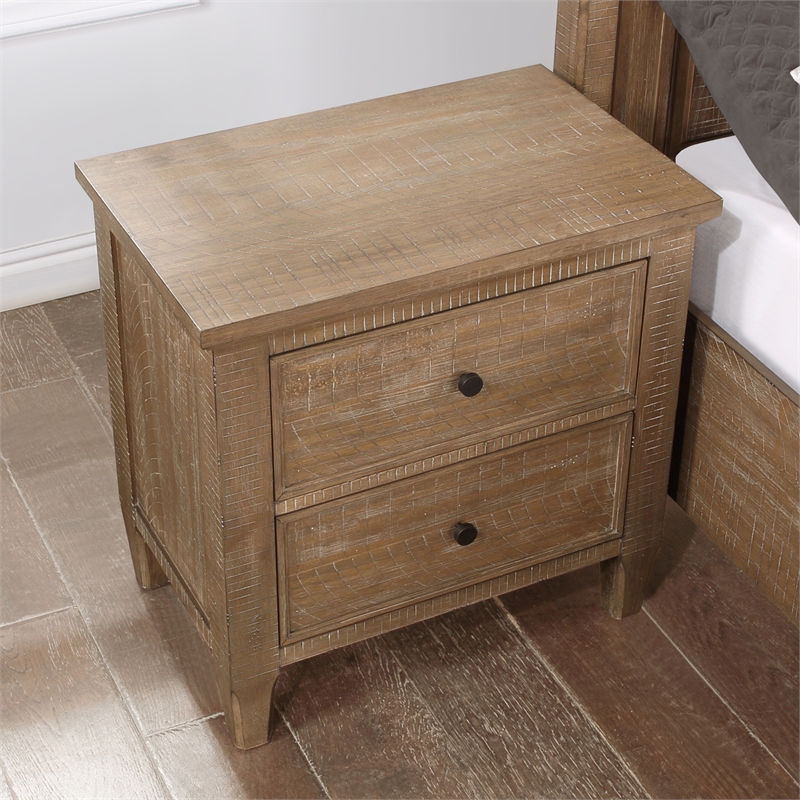 Steve Silver Riverdale Engineered Wood 2-Drawers Bedroom Nightstand in Brown