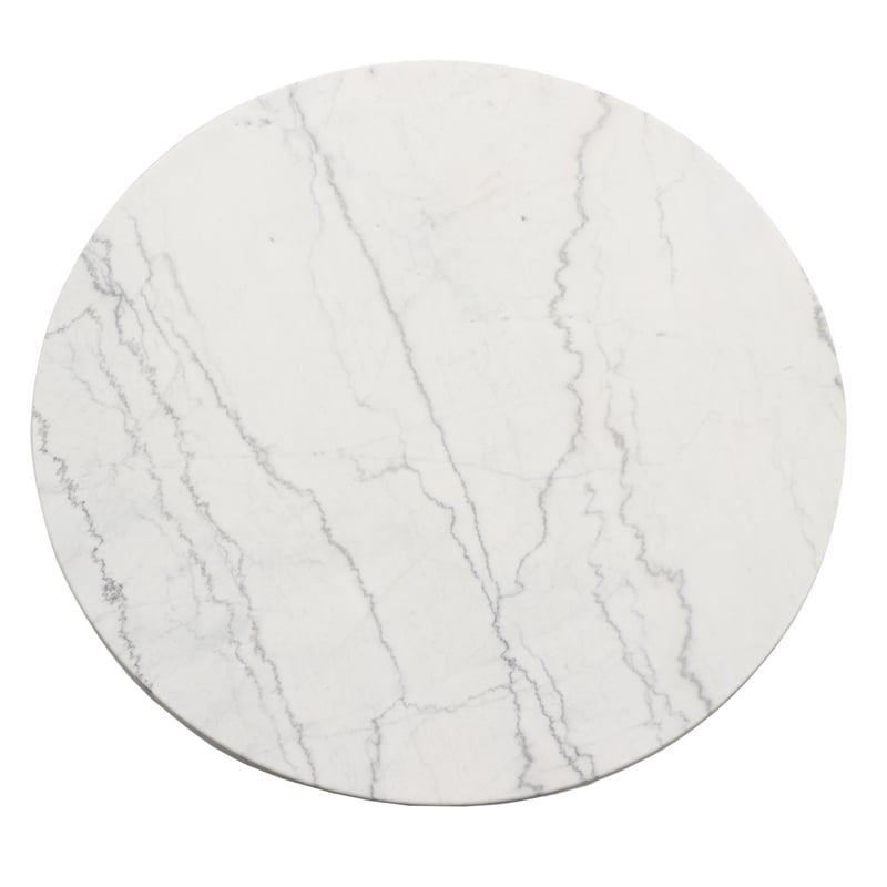 Steve Silver Xena Marble Top Round Dining Table in Black