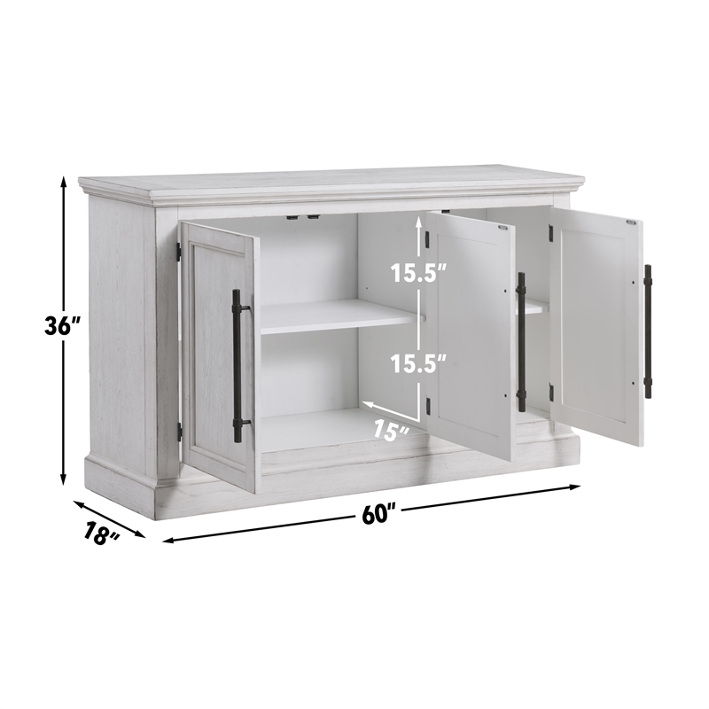 Steve Silver Warren Engineered Wood Buffet/Server in White