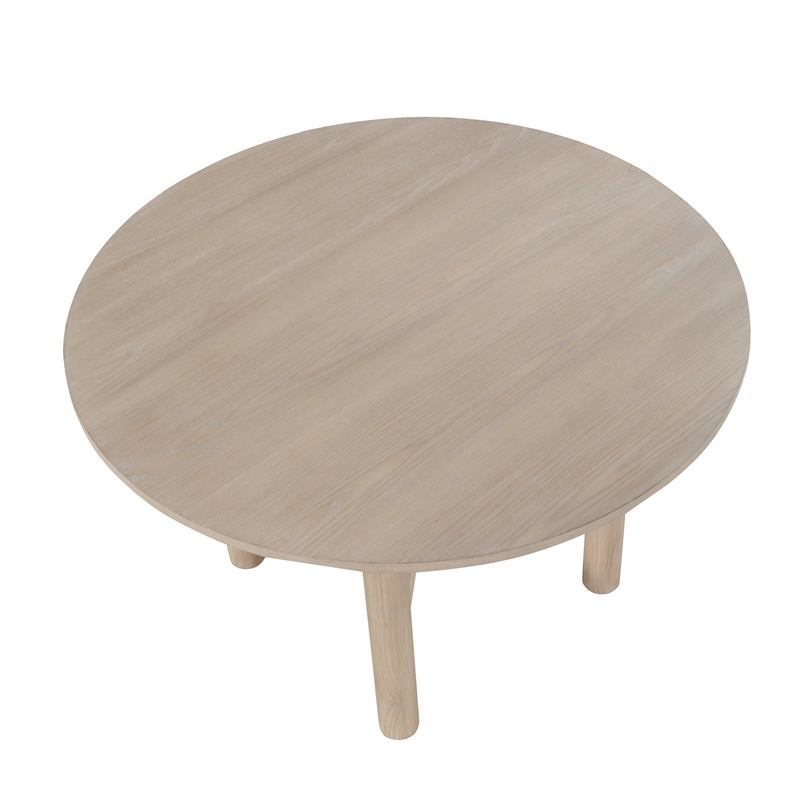 Steve Silver Gabby Engineered Wood Round Table in Light Brown