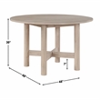 Steve Silver Gabby Engineered Wood Round Table in Light Brown