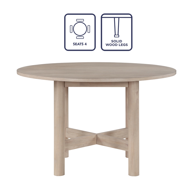 Steve Silver Gabby Engineered Wood Round Table in Light Brown