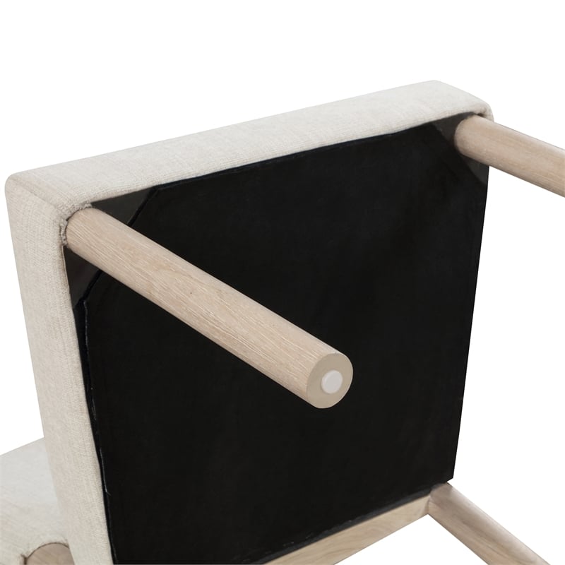 Steve Silver Gabby Polyester Upholstered Side Chair in Light Brown (Set of 2)