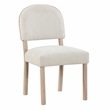 Steve Silver Gabby Polyester Upholstered Side Chair in Light Brown (Set of 2)