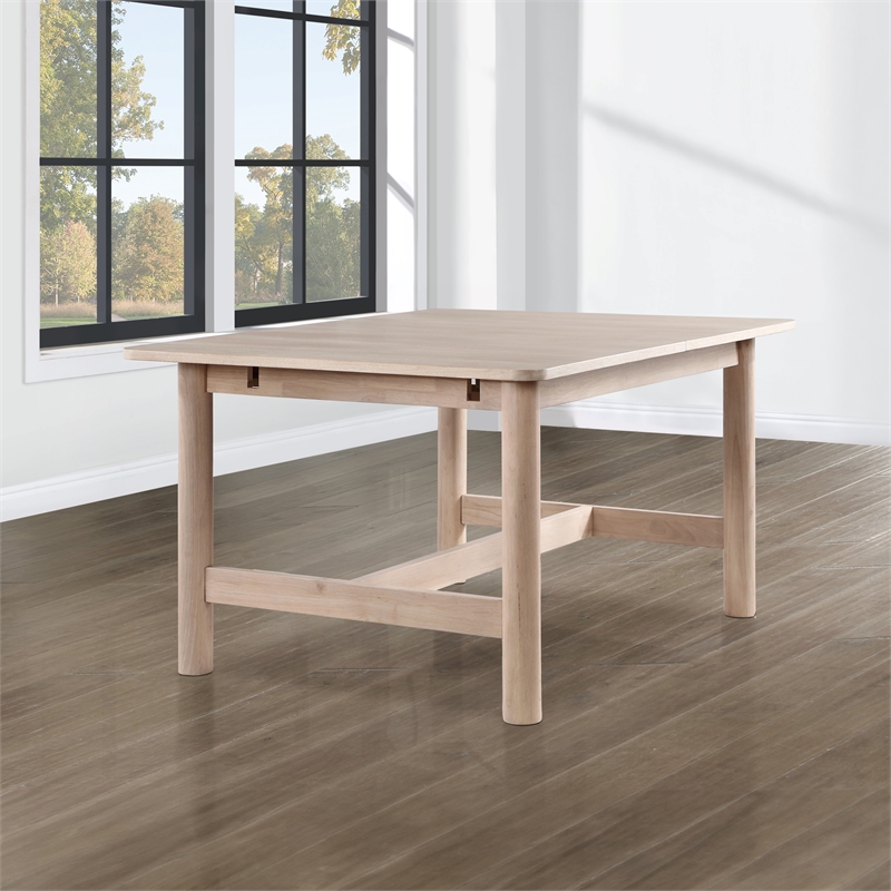 Steve Silver Gabby Engineered Wood Dining Table in Light Brown