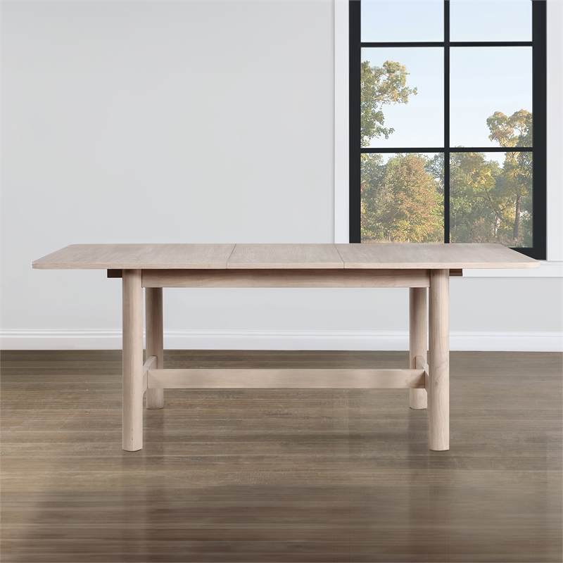 Steve Silver Gabby Engineered Wood Dining Table in Light Brown