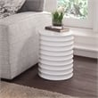 Steve Silver Griffin Engineered Wood End Table in White
