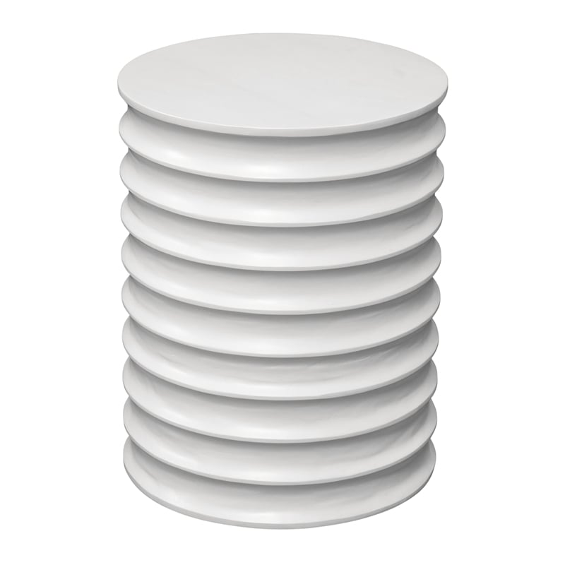 Steve Silver Griffin Engineered Wood End Table in White