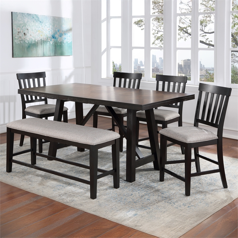 Steve Silver Halle Engineered Wood Counter Table with 18