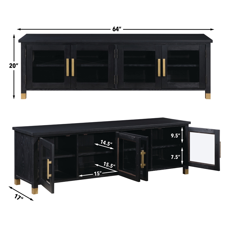 Steve Silver Yves Engineered Wood TV Stand For TVs Upto 75