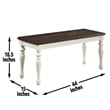 Steve Silver Joanna Engineered Wood Two-Tone Bench in White