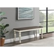 Steve Silver Joanna Engineered Wood Two-Tone Bench in White