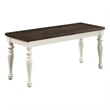 Steve Silver Joanna Engineered Wood Two-Tone Bench in White