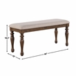 Steve Silver Joanna Polyester Upholstered Bench in Brown