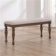 Steve Silver Joanna Polyester Upholstered Bench in Brown