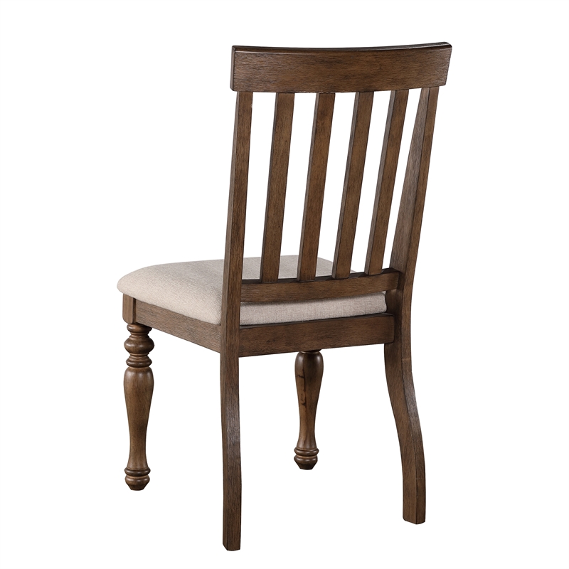 Steve Silver Joanna Polyester Upholstered Side Chair in Brown (Set of 2)