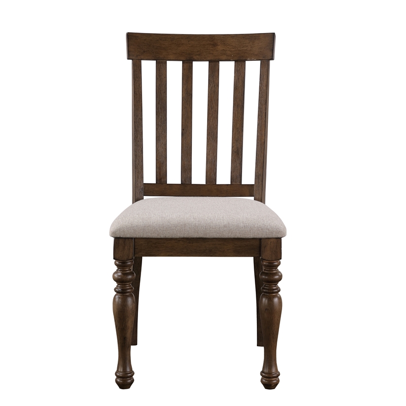 Steve Silver Joanna Polyester Upholstered Side Chair in Brown (Set of 2)