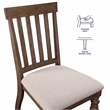 Steve Silver Joanna Polyester Upholstered Side Chair in Brown (Set of 2)