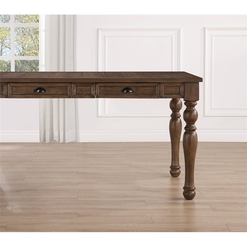 Steve Silver Joanna Engineered Wood Dining Table in Brown