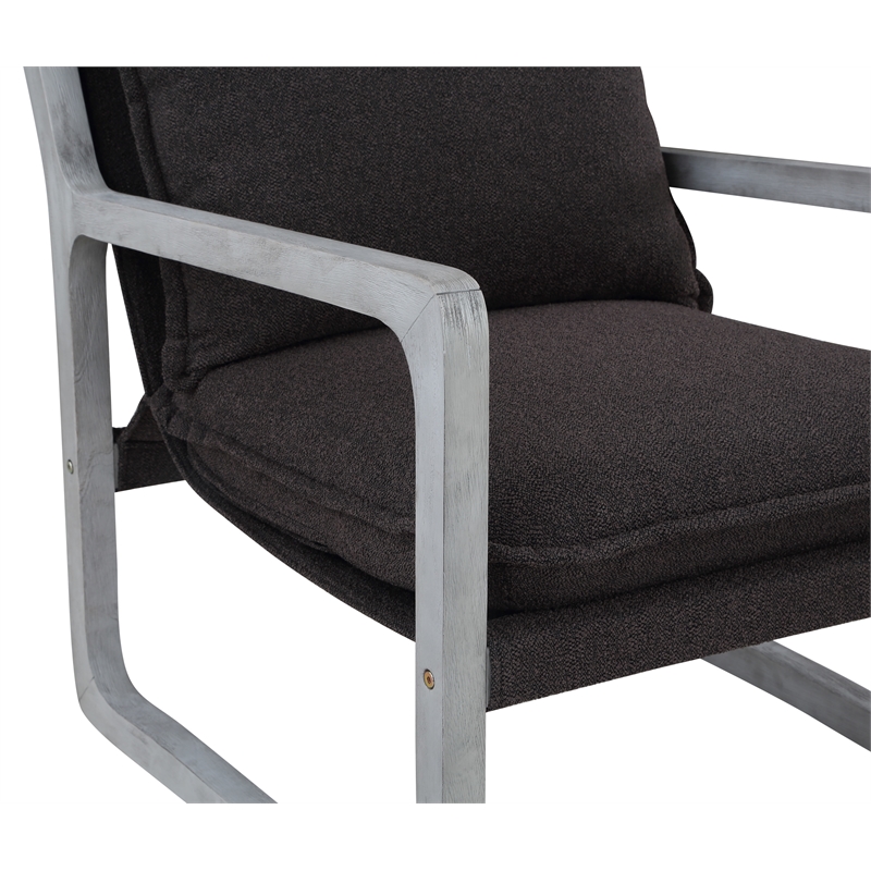 Steve Silver Kai Polyester Upholstered Accent Chair in Black (Set of 2)