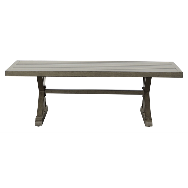 Steve Silver Jones Power-Coated Aluminum Coffee Table in Brown