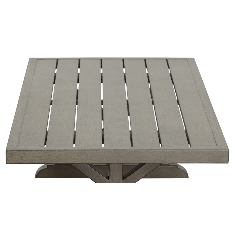 Steve Silver Jones Power-Coated Aluminum Coffee Table in Brown
