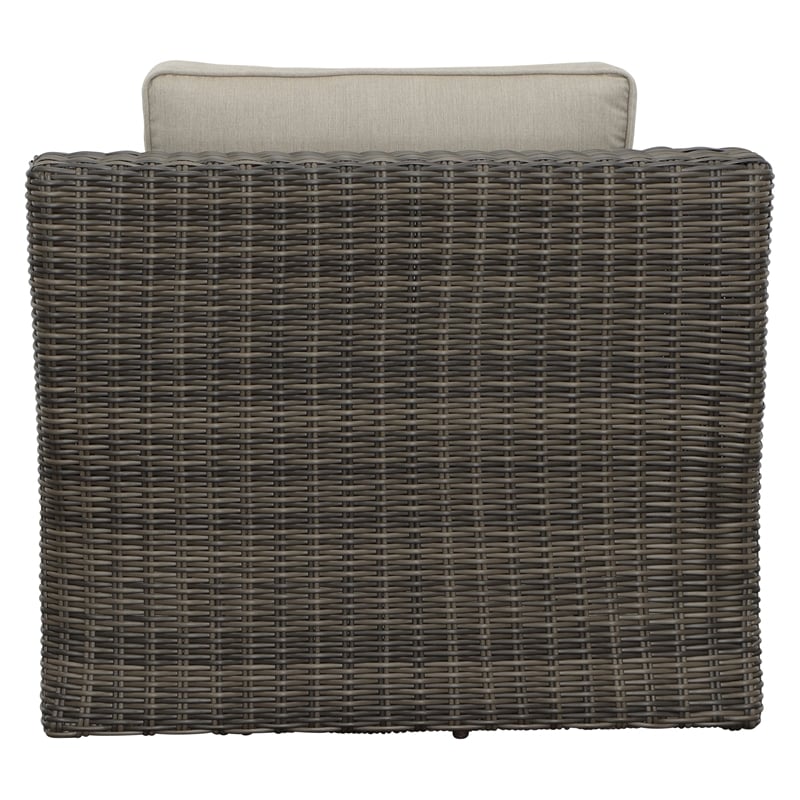 Steve Silver Jones Swivel Lounge Chair with .5 Round Wicker in Brown (Set of 2)